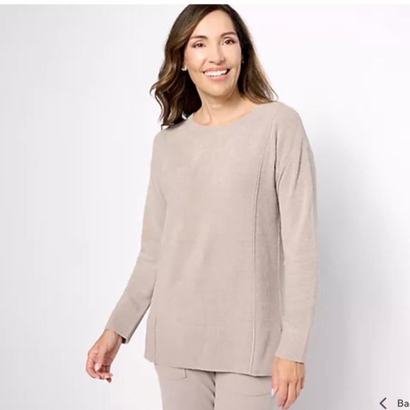 Barefoot Dreams Sweaters - Barefoot Dreams CozyChic Ultra Lite Raised Seam Tunic Beach Rock SZ XL